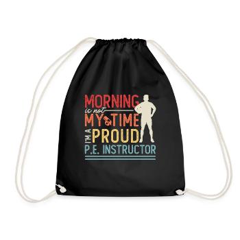 Le matin n’est pas mon temps Professeur d’éducation physique - Sac de sport léger - noir - Devant