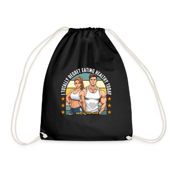 Health Coach I Totally Regret Eating Fitness Coach - Drawstring Bag - black - Front