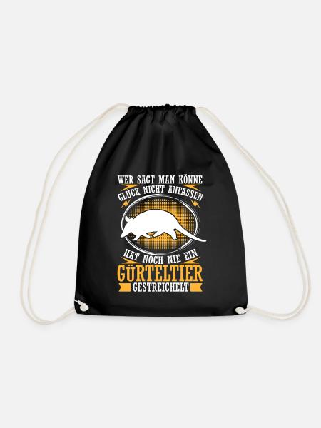 Gürteltier streicheln Armadillo Gürteltier - Turnbeutel - Schwarz