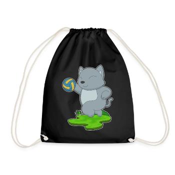 Chat Joueur de Volley-ball Volley-ball - Sac de sport léger - noir - Devant
