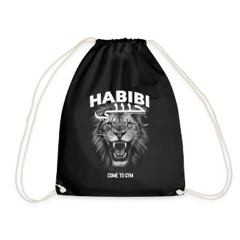 Habibi Lion - Motivation pour la salle de sport - Sac de sport léger - noir - Devant