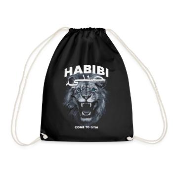 Habibi Lion - Motivation pour la salle de sport - Sac de sport léger - noir - Devant