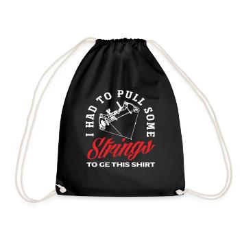 Bow Pun Archery - Drawstring Bag - black - Front