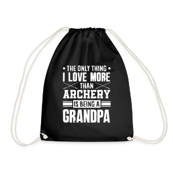 Archery Grandpa Archery - Drawstring Bag - black - Front