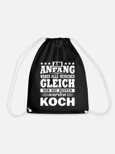 Am Anfang Waren Alle Menschen Gleich Koch Geselle - Turnbeutel - Schwarz