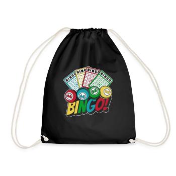 Daubers Professional Caller Bingo Lover Bingo - Drawstring Bag - black - Front