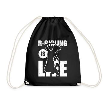 B Girling - Turnbeutel - Schwarz - Vorne