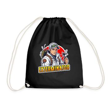 Pest Control Exterminator Pest Control Worker - Turnbeutel - Schwarz - Vorne