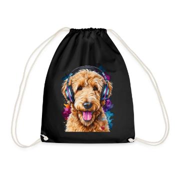 Goldendoodle Casque Chien Animal Design Imprimer - Sac de sport léger - noir - Devant