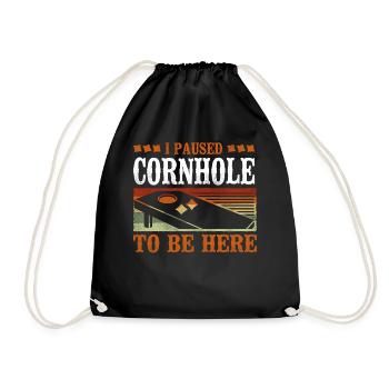 Cornhole Team Bean Bag Player - Turnbeutel - Schwarz - Vorne