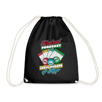 Weekend Forecast 100% Chance Of Bingo Daubers - Drawstring Bag - black - Front