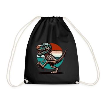 TRex dinosaure zombie Halloween Costume Décoration - Sac de sport léger - noir - Devant