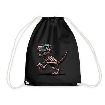 T-Rex dinosaure zombie Halloween Costume Décoration - Sac de sport léger - noir - Devant