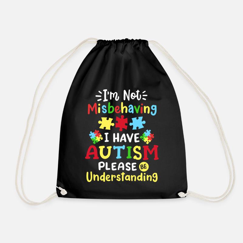 Autismus Bewusstsein Autistisch - Turnbeutel - Schwarz