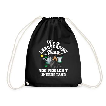 Landscaper Gardening - Drawstring Bag - black - Front