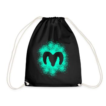 Bighorn sheep - Drawstring Bag - black - Front