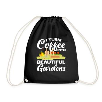 Landschaftsgärtner Kaffee - Turnbeutel - Schwarz - Vorne