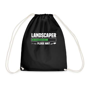 Landschaftsgärtner In Ausbildung - Turnbeutel - Schwarz - Vorne