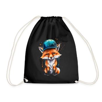 Casquette Fox Snapback Cool Animal Design Print - Sac de sport léger - noir - Devant