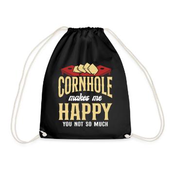 Cornhole Team Bean Bag Player - Turnbeutel - Schwarz - Vorne