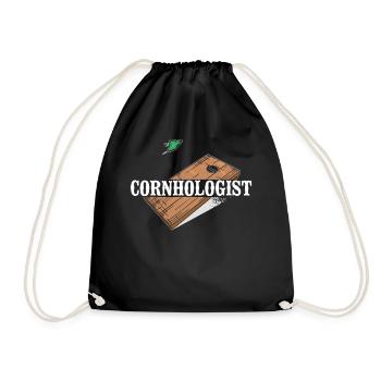 Cornhole Team Bean Bag Player - Turnbeutel - Schwarz - Vorne