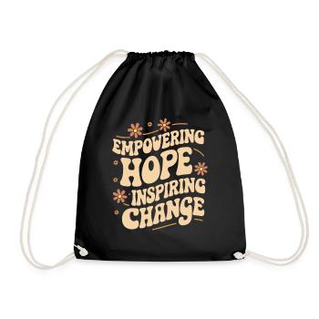 Renforcer l’espoir, inspirer le changement, Travail social - Sac de sport léger - noir - Devant