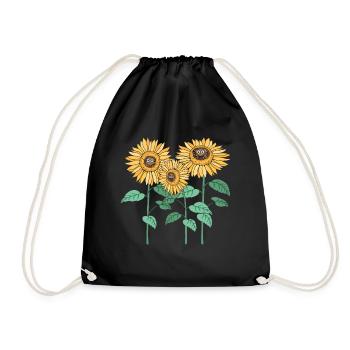 Gardening Plant Lover Sunflowers - Turnbeutel - Schwarz - Vorne