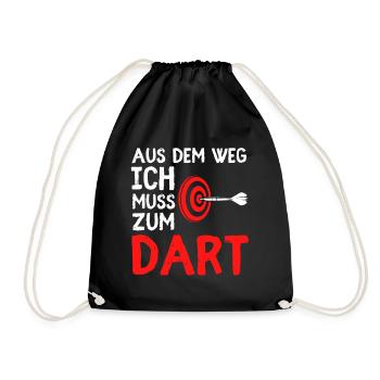 Out of the way I have to go to darts funny darts - Drawstring Bag - black - Front