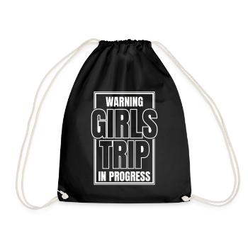 Attention Girls Trip en cours - Sac de sport léger - noir - Devant