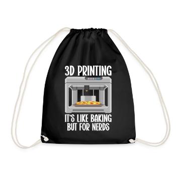 3D Drucker Filament 3D Drucken 3D Druck 3D Printer - Turnbeutel - Schwarz - Vorne