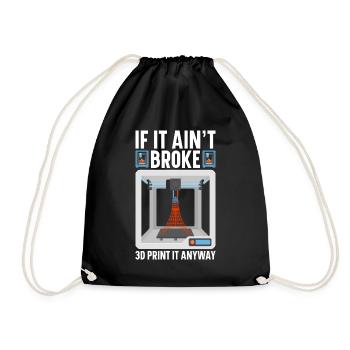 3D Printer Filament 3D Printing 3D Printing 3D Printer - Drawstring Bag - black - Front