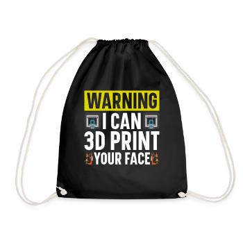 3D Printer Filament 3D Printing 3D Printing 3D Printer - Drawstring Bag - black - Front