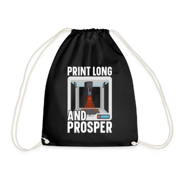 3D Printer Filament 3D Printing 3D Printing 3D Printer - Drawstring Bag - black - Front