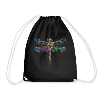 Libellule Libellule Ailes Colorées Libellules Mignonnes - Sac de sport léger - noir - Devant