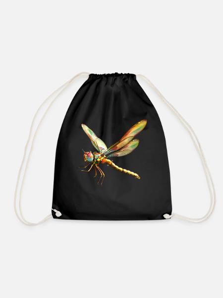 Libelle Dragonfly Bunte Flügel Süße Libellen - Turnbeutel - Schwarz