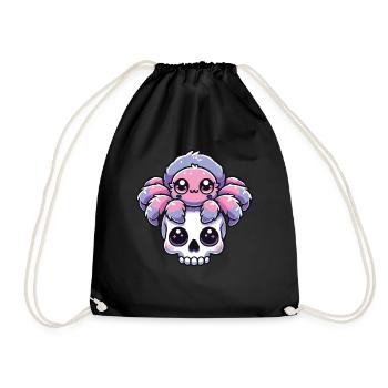 Kawaii Gothique Tarentule Couleurs Pastel Gothique Goth - Sac de sport léger - noir - Devant