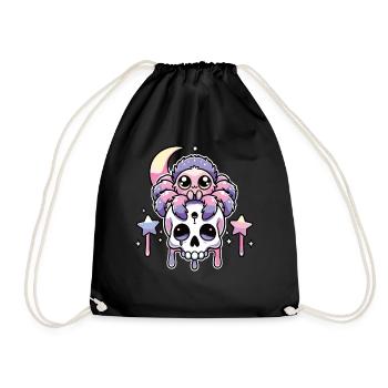 Kawaii Gothique Tarentule Couleurs Pastel Gothique Goth - Sac de sport léger - noir - Devant