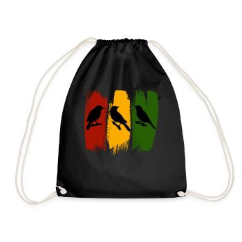 Rastafari Music Vibes Only Rasta Jamaica Reggae - Drawstring Bag - black - Front