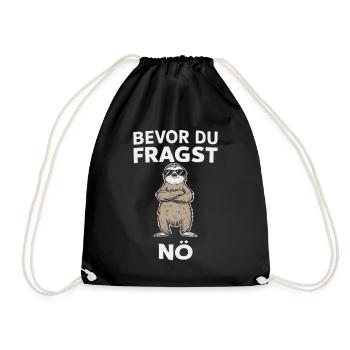 Humoristique - Avant que vous ne demandiez, non - Cool et effronté - Sac de sport léger - noir - Devant