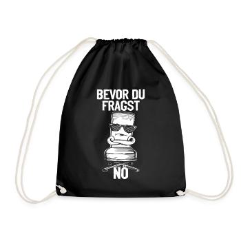 Humoristique - Avant que vous ne demandiez, non - Cool et effronté - Sac de sport léger - noir - Devant