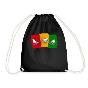 Rastafari Music Vibes Only Rasta Jamaica Reggae - Drawstring Bag - black - Front