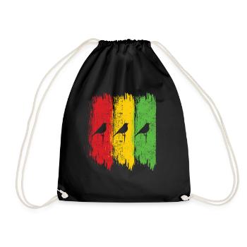 Rastafari Music Vibes Only Rasta Jamaica Reggae - Drawstring Bag - black - Front