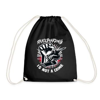 Skateboarding is Not A Crime - Sac de sport léger - noir - Devant