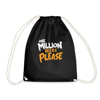 Un million de bières s’il vous plaît - Conception de fête amusante - Sac de sport léger - noir - Devant