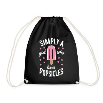 Simplement une fille qui aime les sucettes glacées drôles - Sac de sport léger - noir - Devant