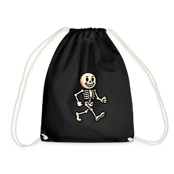 Retro Vintage Cartoon Halloween Costume Decoration - Drawstring Bag - black - Front