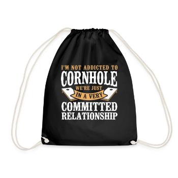 Cornhole Team Bean Bag Player - Turnbeutel - Schwarz - Vorne