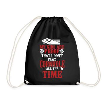 Joueur de sac de haricots de l’équipe Cornhole - Sac de sport léger - noir - Devant