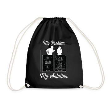 Tarot Reader My Problem My Solution Pictogram Mom - Drawstring Bag - black - Front