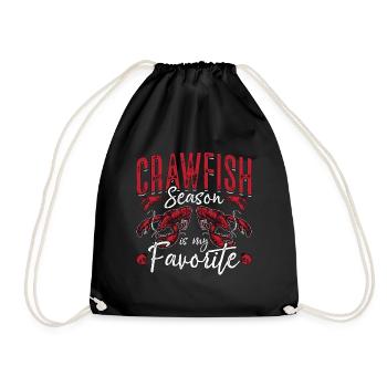 Crawfish Season Is My Favorite Season Sea Crawfish - Drawstring Bag - black - Front